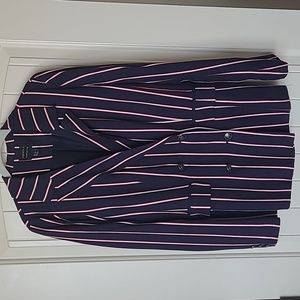 Slinky striped double breasted blazer